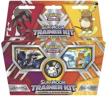 SM Trainer Kit Lycanroc and Alolan Raichu set logo